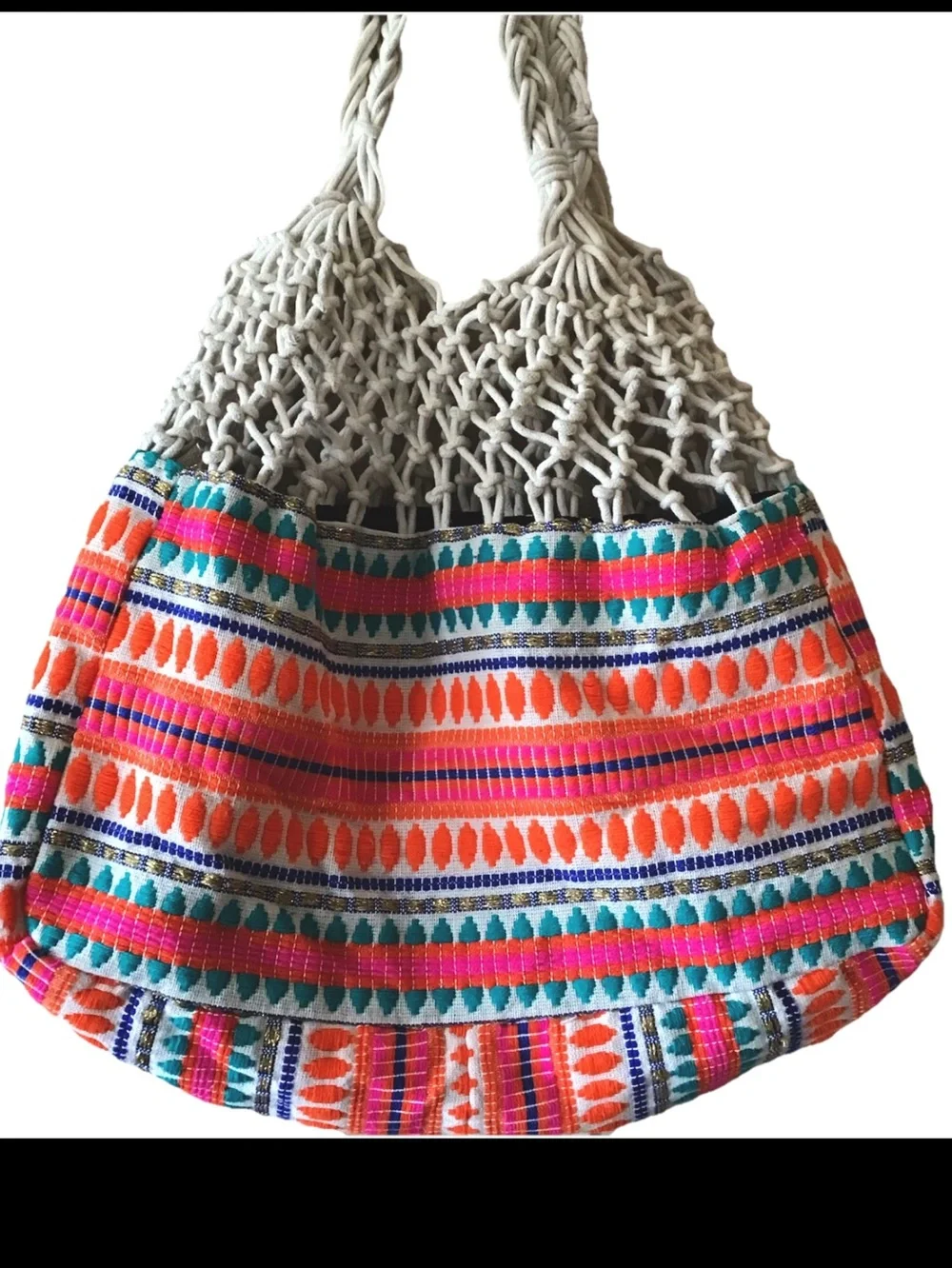 Circus by Sam Edelman Gentry Crochet Woven Embroidered Hobo Bag